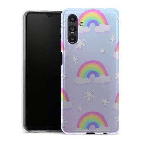 Coque Samsung Galaxy A13 5G Joyeux Pastel Rainbows - MaCoquePerso