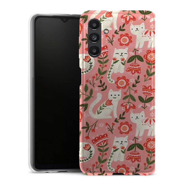 Coque Samsung Galaxy A13 5G Motif de chat folklorique - MaCoquePerso