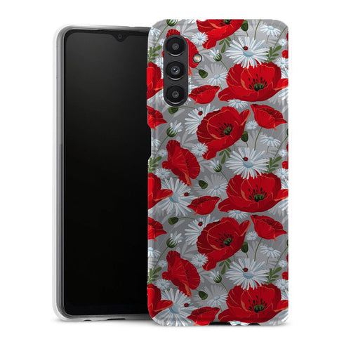 Coque Samsung Galaxy A13 5G Motif de fleur rouge - MaCoquePerso