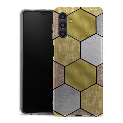 Coque Samsung Galaxy A13 5G Nid dabeille dor noir - MaCoquePerso