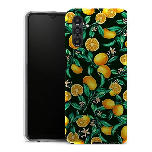 Coque Samsung Galaxy A13 5G Orange sur Fond Noir - MaCoquePerso