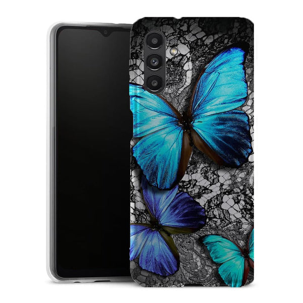 Coque Samsung Galaxy A13 5G Papillon Turquoise - MaCoquePerso
