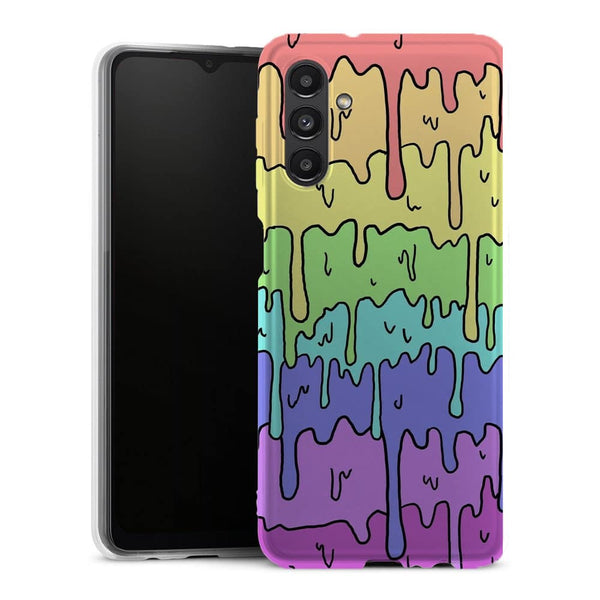 Coque Samsung Galaxy A13 5G Pastel Kawaii Melting Rainbow Design - MaCoquePerso