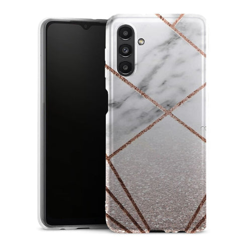 Coque Samsung Galaxy A13 5G Rose paillettes en hausse geo - MaCoquePerso