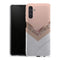 Coque protection portable Samsung Galaxy A13 5G Triangle en or rose et marbre - MaCoquePerso