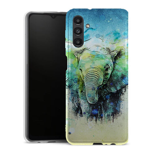 Coque Samsung Galaxy A13 5G Water Color Elephant - MaCoquePerso