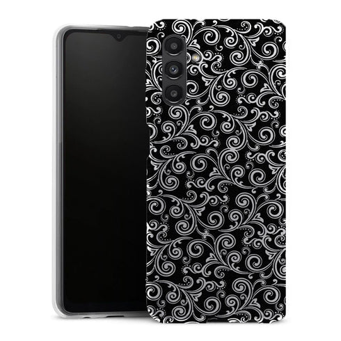 Coque Samsung Galaxy A13 5G Black and white swirls - MaCoquePerso