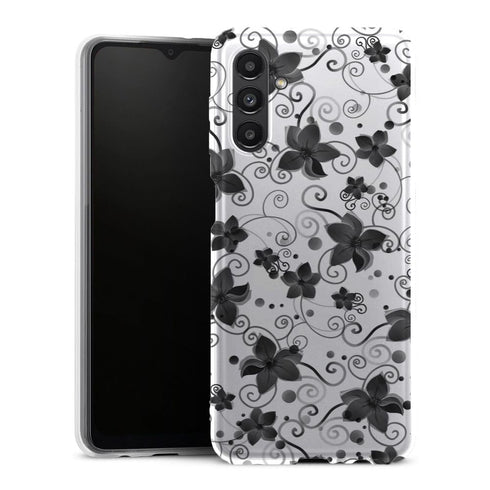 Coque Samsung Galaxy A13 5G Black Flower - MaCoquePerso
