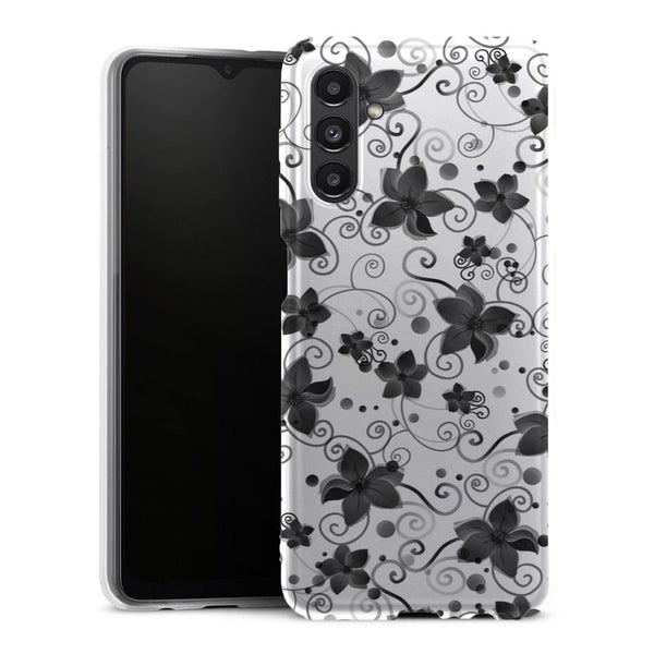 Coque Samsung Galaxy A13 5G Black Flower - MaCoquePerso