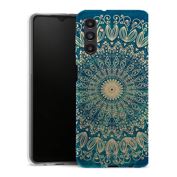 Coque Samsung Galaxy A13 5G Blue organic boho mandala - MaCoquePerso