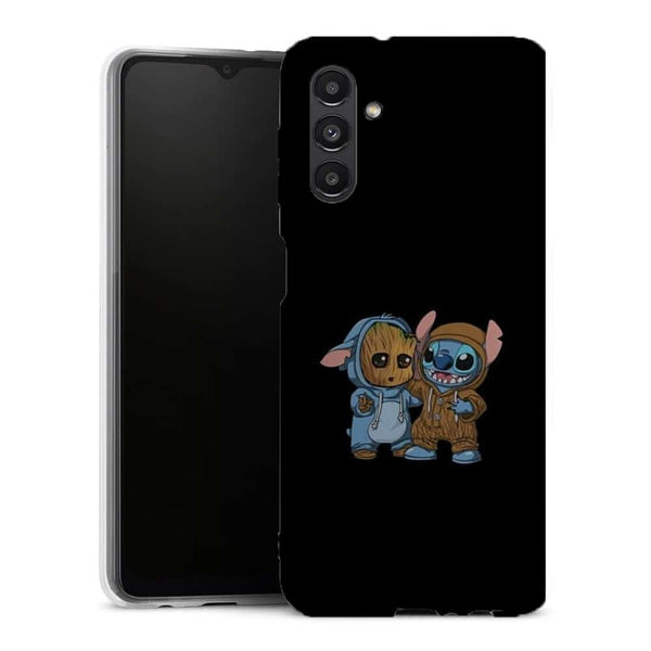Coque portable Samsung A13 5G Groot x stitch - MaCoquePerso Disney