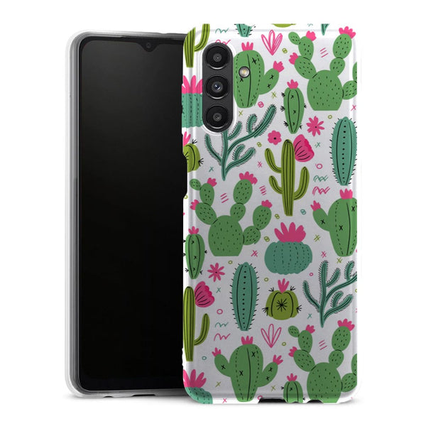 Coque Samsung Galaxy A13 5G Minimalist pattern With Cactus Plants - MaCoquePerso
