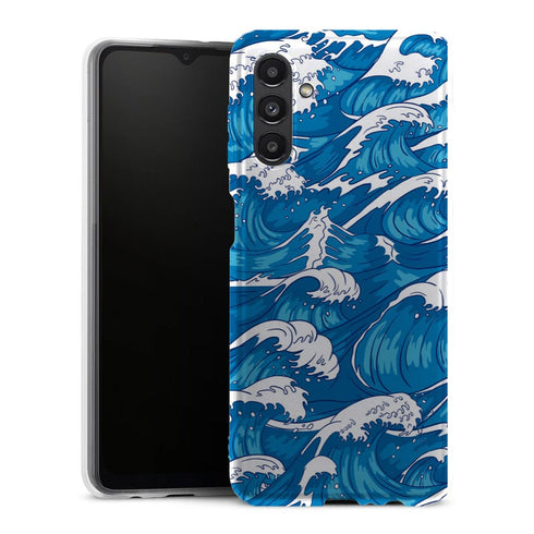Coque Samsung Galaxy A13 5G Storm Waves Seamless Pattern Ocean - MaCoquePerso