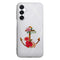 Coque Samsung A16 5G ancre florale fleurs roses et rouges