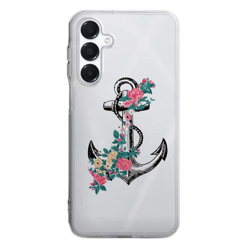 Coque Samsung A16 5G ancre florale rose