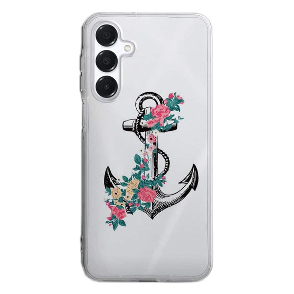 Coque Samsung A16 5G ancre florale rose