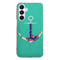 Coque Samsung A16 5G ancre florale turquoise