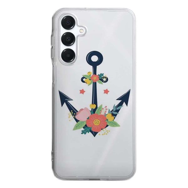 Coque Samsung A16 5G ancre florale nautique fleurs mignonnes