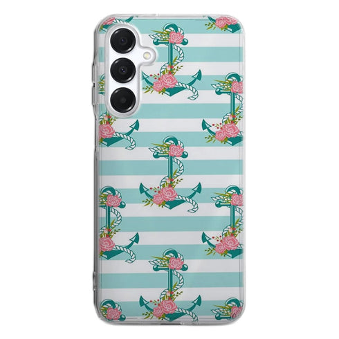 Coque Samsung A16 5G ancres et fleurs