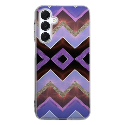 Coque pour Samsung A16 5G Chevrons Azteque Violet
