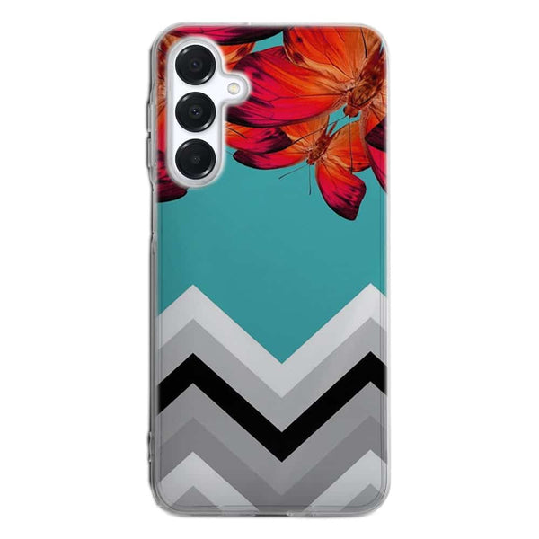 Coque pour Samsung A16 5G Papillon Aurore et Chevrons
