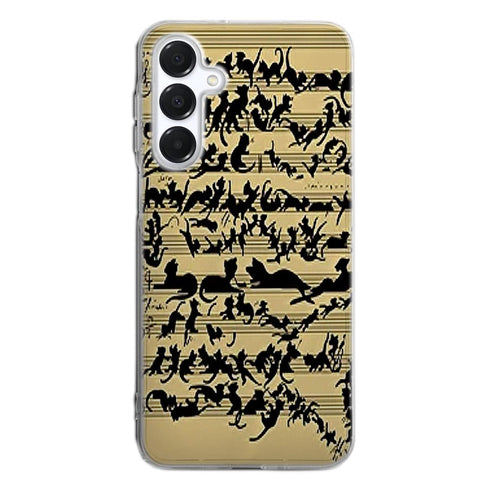 Coque Samsung Galaxy A16 5G Clef musicale pour chat