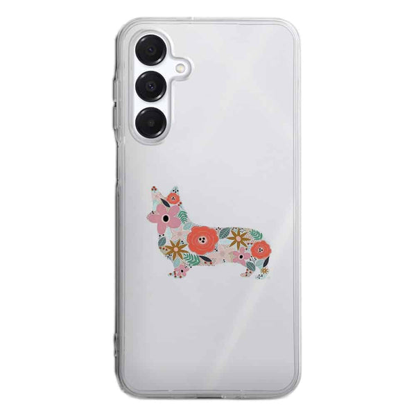 Coque Samsung A16 5G floral corgi