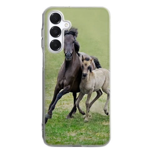 Coque Samsung Galaxy A16 5G Horses, Wild Duelmener ponies, mare and foal