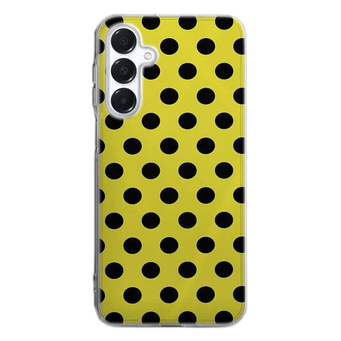 Coque pour Samsung A16 5G Jaune à Pois Noirs
