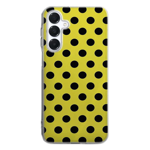 Coque pour Samsung A16 5G Jaune à Pois Noirs