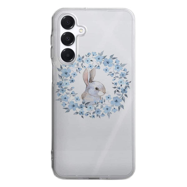 Coque Samsung Galaxy A16 5G Lapin Fleur Bleue