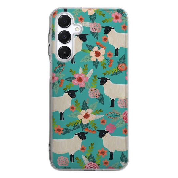 Coque Samsung A16 5G Motif Floral de sanctuaire de ferme de moutons