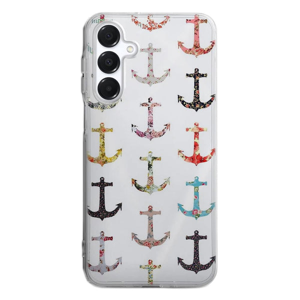 Coque Samsung A16 5G Pattern Ancre floral avec rose