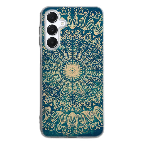 Coque pour Samsung A16 5G Blue organic boho mandala