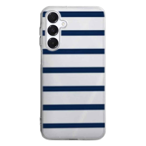 Coque pour Samsung A16 5G Bandes Mariniere Noires Blanches