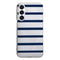 Coque pour Samsung A16 5G Bandes Mariniere Noires Blanches