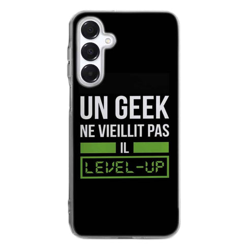 Coque Samsung A16 5g Un Geek Ne vieillit pas il Level Up
