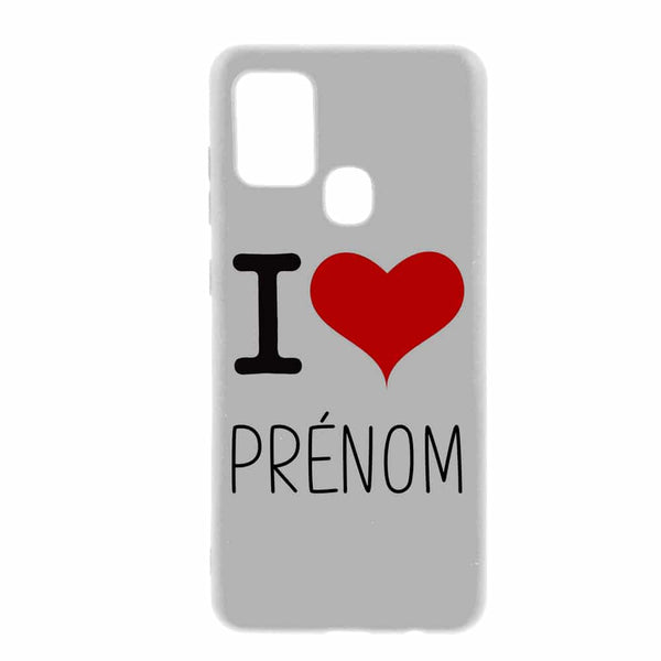 Créer ta coque A21S I Love avec un prenom