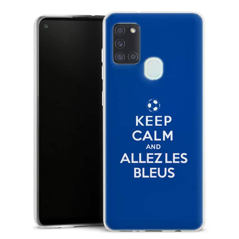 Coque Keep Calm and Allez Les Bleus pour smartphone A21S
