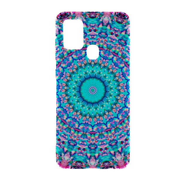 Coque Arabesque pour Samsung A21S Couleur Bleu