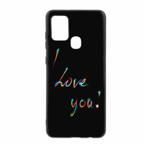 Coque I Love You Arc en Ciel pour Samsung A21S