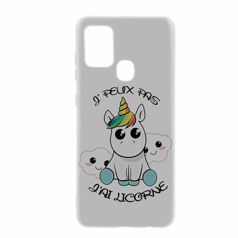 Coque Telephone Samsung A21S je peux pas j'ai licorne ( SM-A217F )
