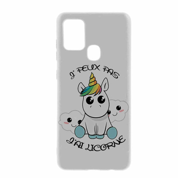 Coque Telephone Samsung A21S je peux pas j'ai licorne ( SM-A217F )