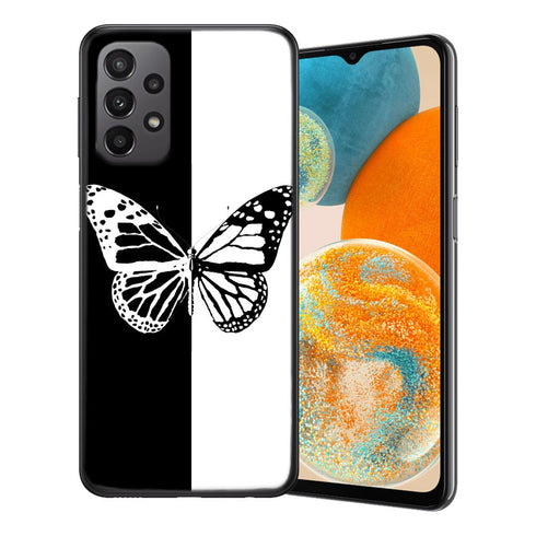 Coque Samsung Galaxy A23 5G Butterfly Noir et Blanc