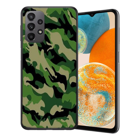 Coque de telephone Samsung A23 Camouflage Militaire Vert