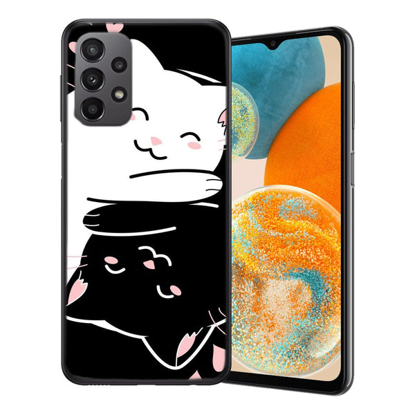 Coque Samsung Galaxy A23 5G Chats Kawaii Yin et Yang