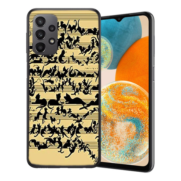 Coque Samsung Galaxy A23 5G Clef musicale pour chat