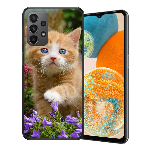 Coque Samsung Galaxy A23 5G Flowery Garden Lovely and enchanting cat