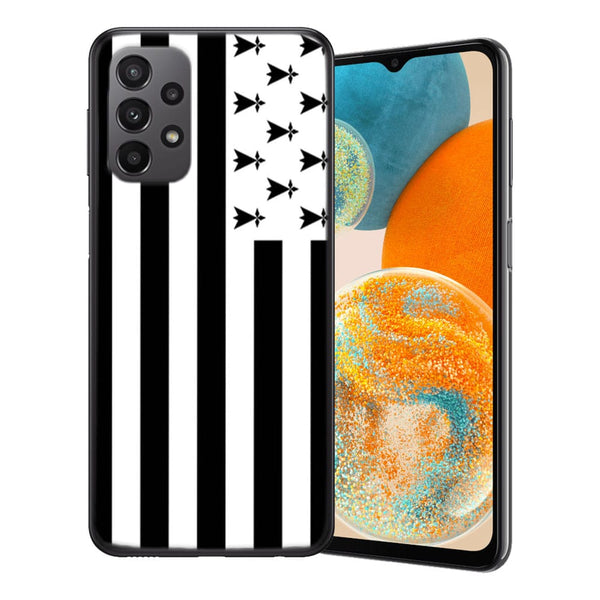 Coque Samsung Galaxy A23 5G Bretagne | Motif drapeau Breton, Housse de Silicone antichoc