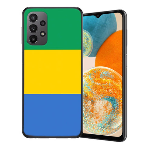 Coque Samsung Galaxy A23 5G Gabon | Etui pour téléphone silicone, Housse antichoc, Motif drapeau Gabonais